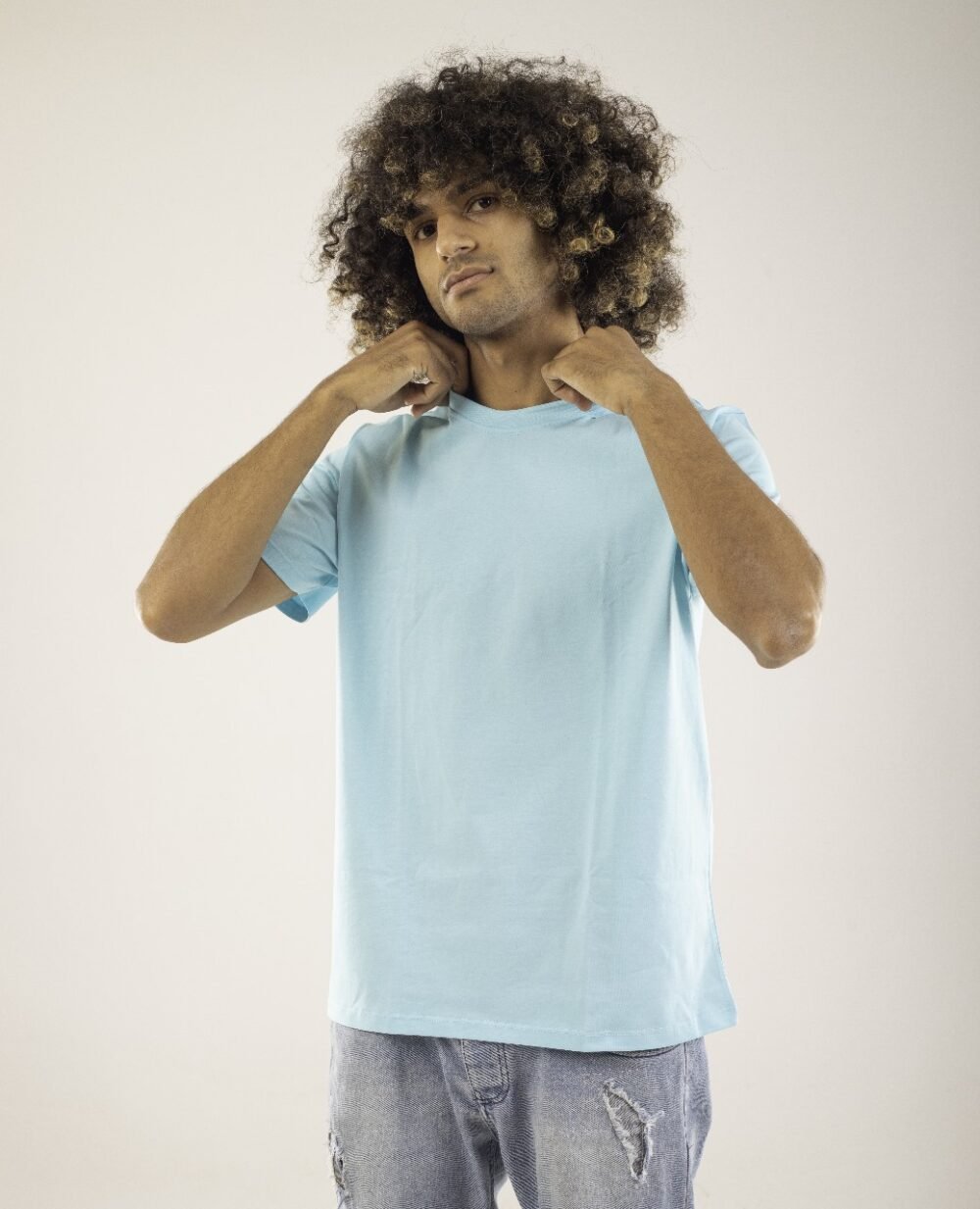 Regular print T-shirt  aqua Men - Image 2