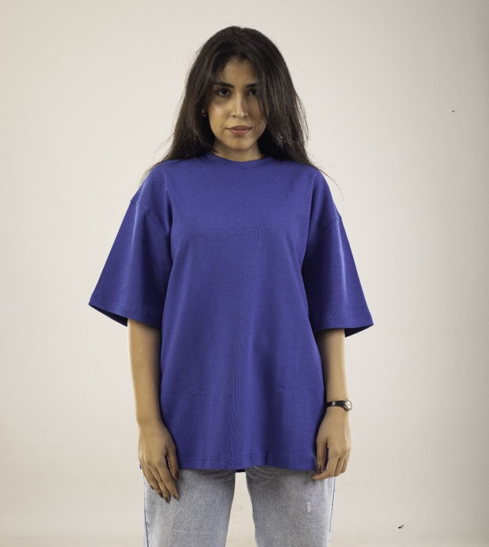 Oversize T-shirts Blue Print Women - Image 2