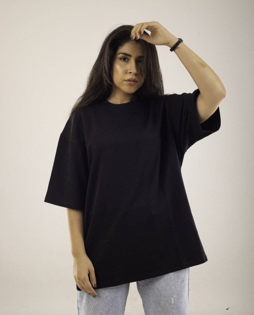 Oversize-shirts Black Print Women - Image 2