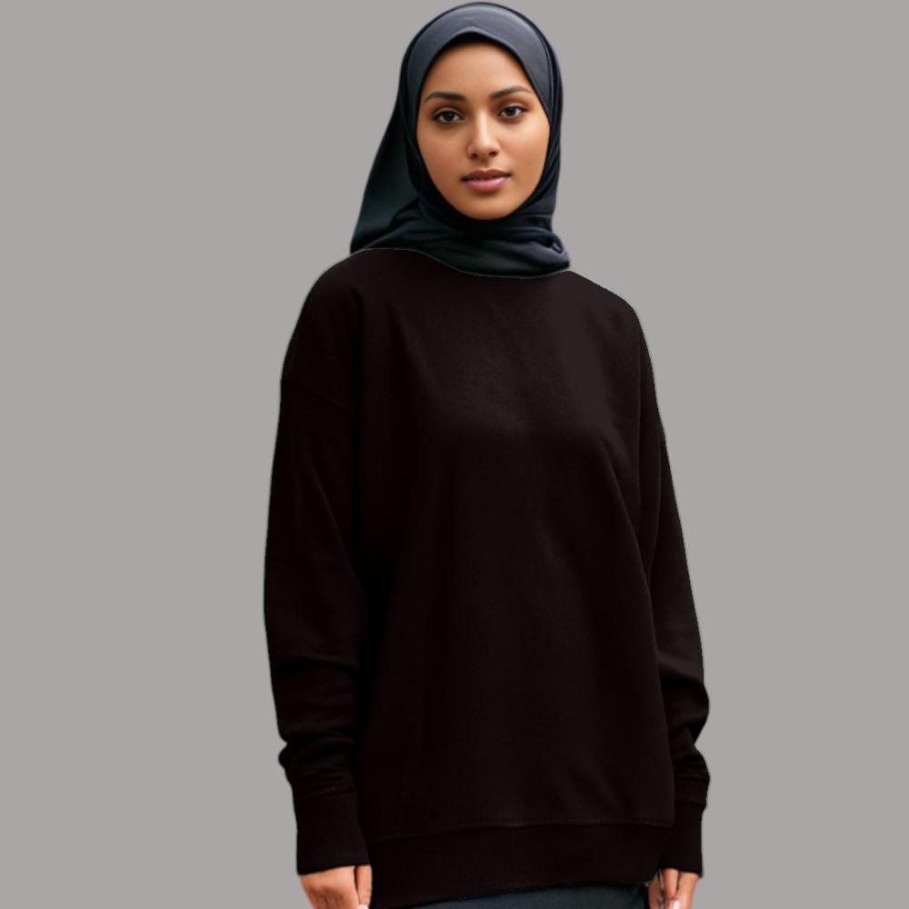 Black -women's Oversize Sweatshirt